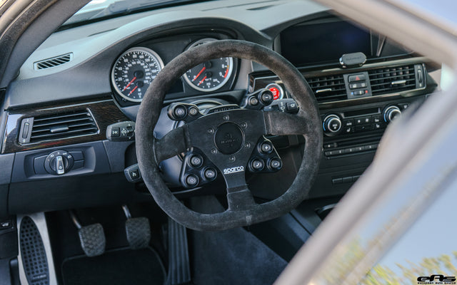 JQWerks/Madtrace Race Steering Wheel with Quick Release For BMW E9X & 1M Coupe