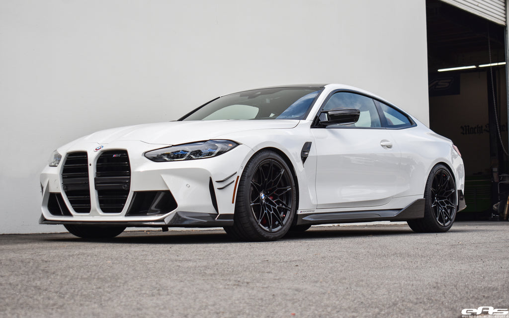 Alpine White G82 M4 - AST Suspension Lowering Springs & Macht Schnell Competition Wheel Spacers