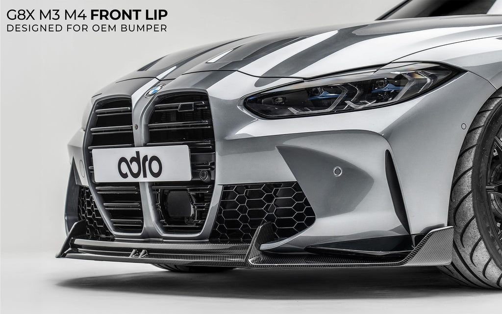 ADRO Carbon Fiber Front Lip for OEM BMW G8X M3/M4 Front Bumper