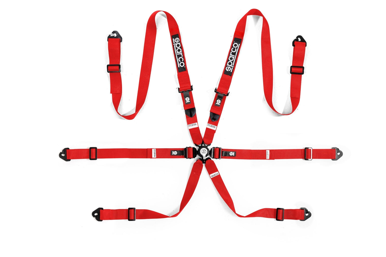 Sparco - H-2 Competition 2" 6-Point Pull-Down Harness (Steel Adjuster)