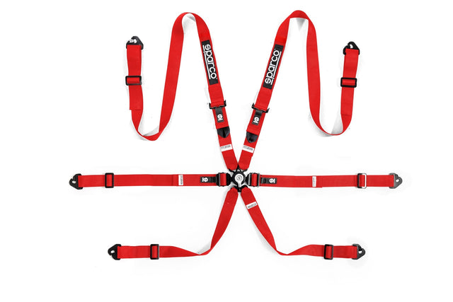 Sparco - H-2 Competition 2" 6-Point Pull-Down Harness (Steel Adjuster)