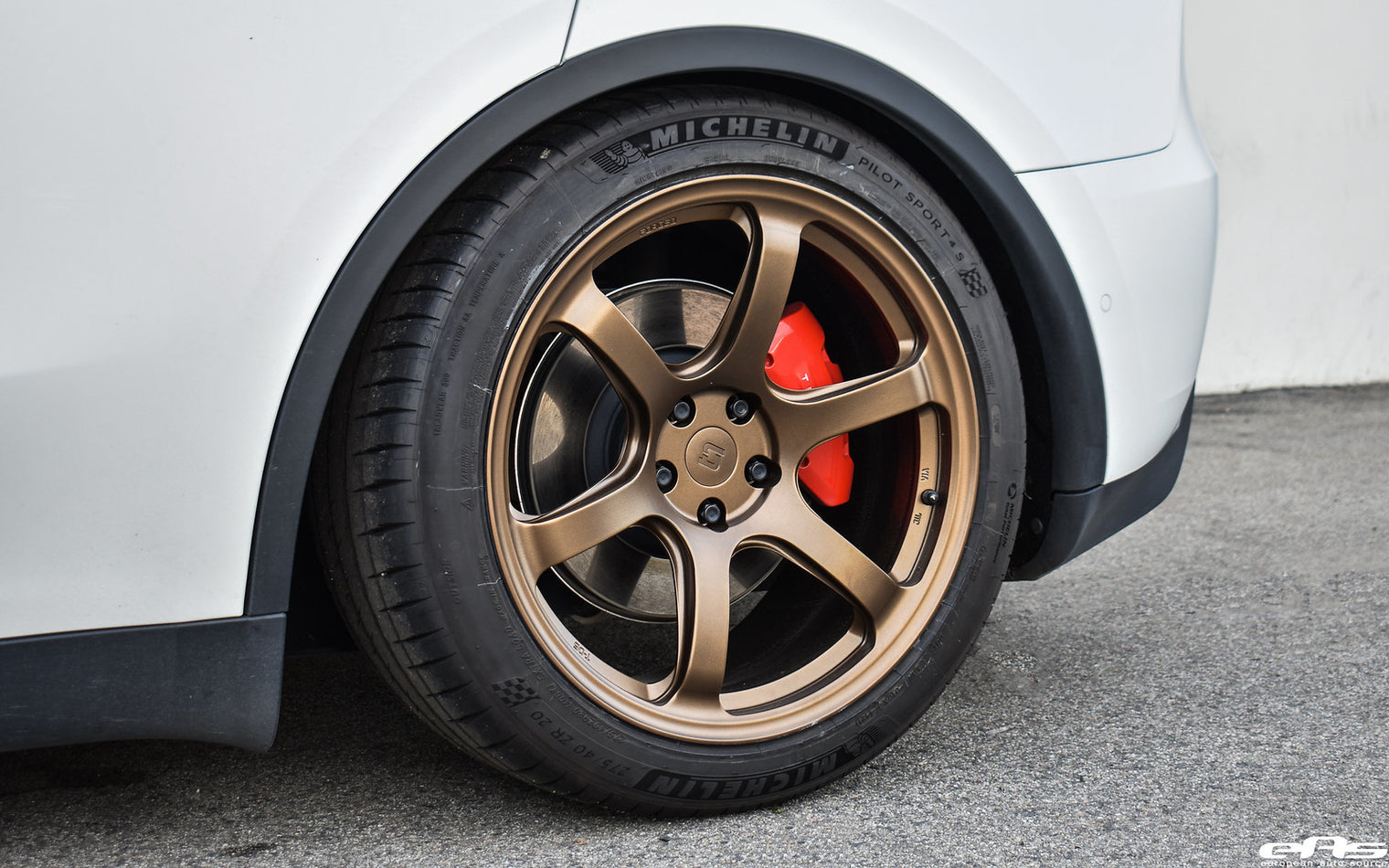 Titan 7 - 20" T-D6E Forged 6 Spoke Wheel/Tire Set - Tesla (5x114) (USED)