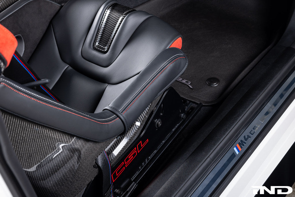 IND G82 M4 CSL Carbon Full Bucket Seat Bolster Protector Set
