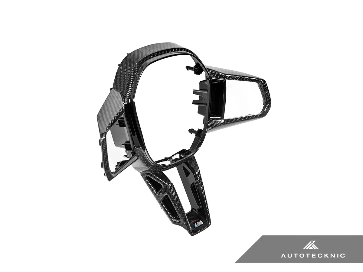 AutoTecknic - Carbon Alcantara Steering Wheel Trim - G90 M5