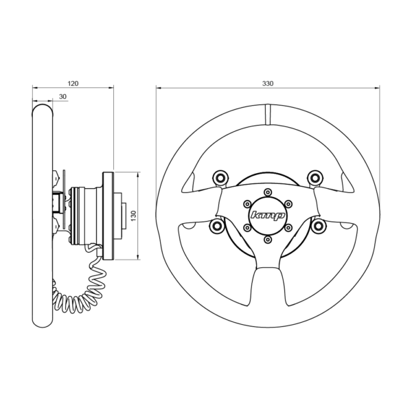 KMP - Racing Steering Wheel - BMW E9X M3 (DCT)