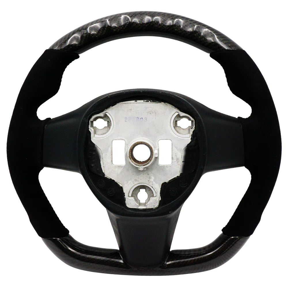 Blox Racing - Carbon/Alcantara Steering Wheel - Tesla Model 3/Model Y
