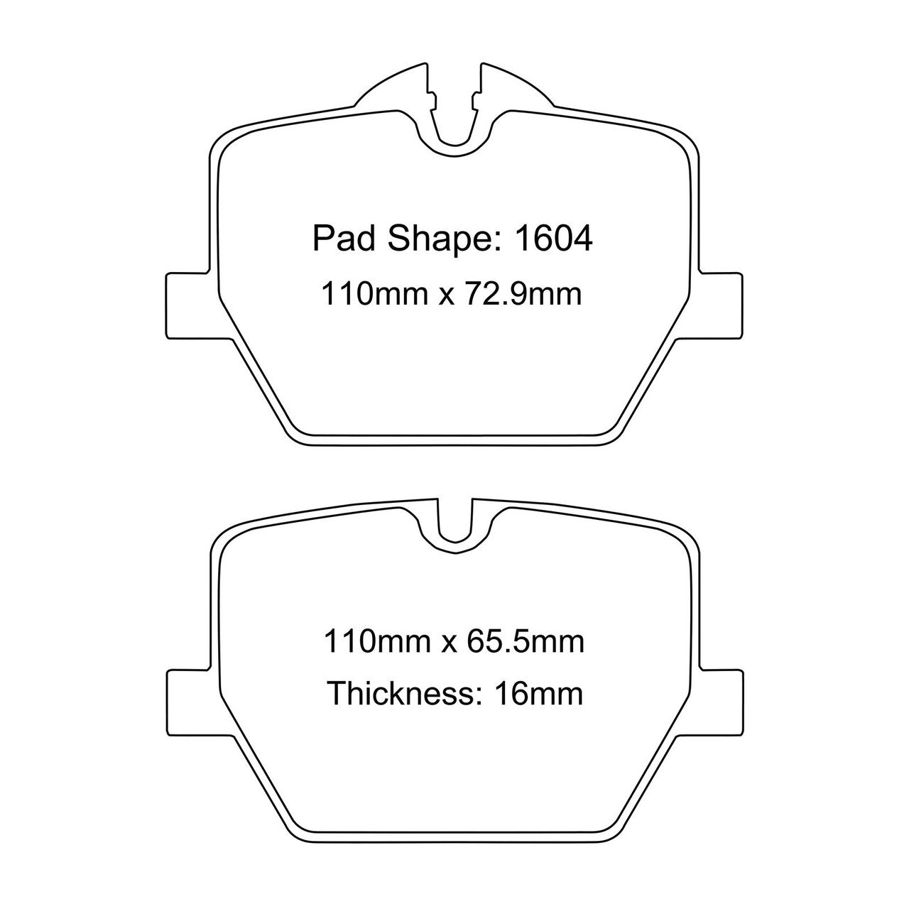 Paragon Performance - PBP1603/PBP1604 Front/Rear Brake Pads - Toyota A90 Supra