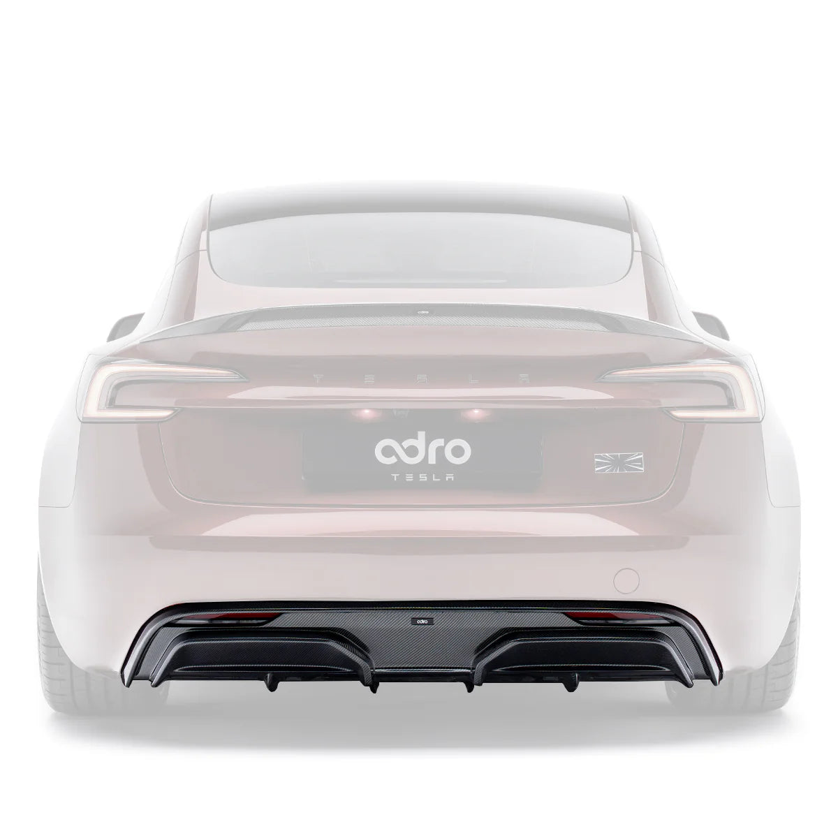 ADRO - Premium Prepreg Carbon Fiber Rear Diffuser - Tesla Model 3 Highland Performance