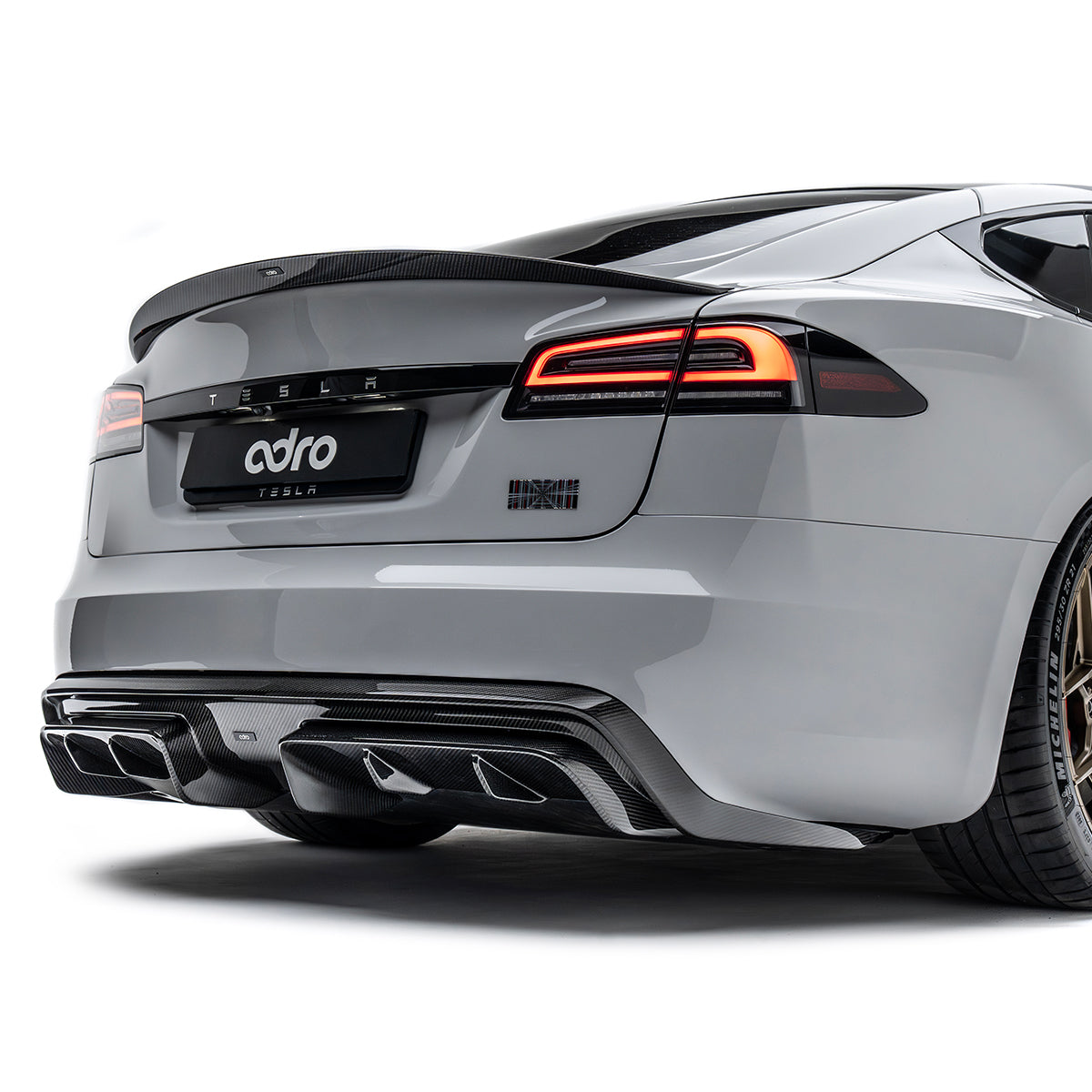 ADRO - Carbon Fiber Rear Diffuser - Tesla Model S