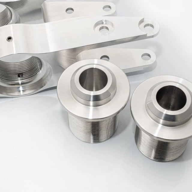 Unplugged Performance - Ultimate Edition Billet Height Adjustable Rear Spring Arms - Tesla Model 3/Model Y