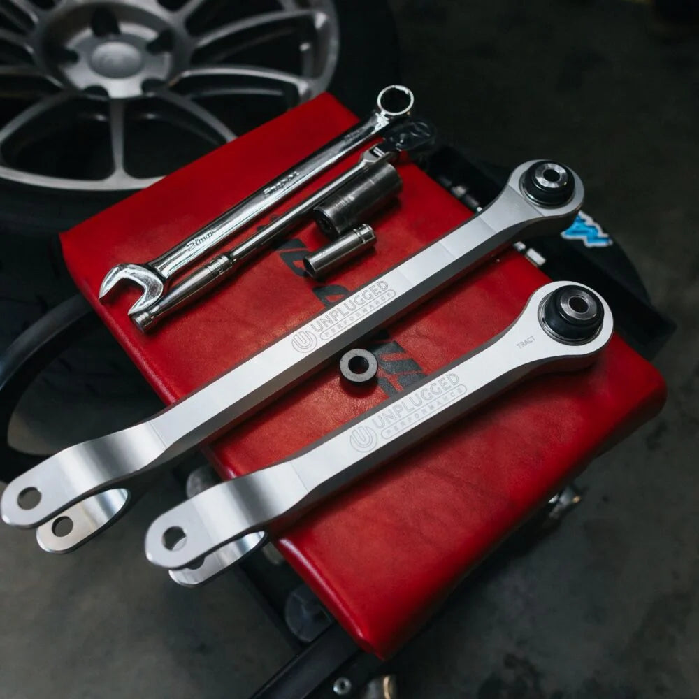 Unplugged Performance - Billet Rear Traction & Trailing Arms - Tesla Model 3/Model Y