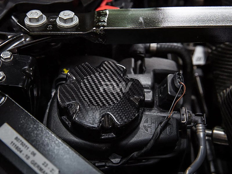 RW Carbon - Carbon Fiber Coolant Tank Cap Cover - BMW E/F/G Chassis