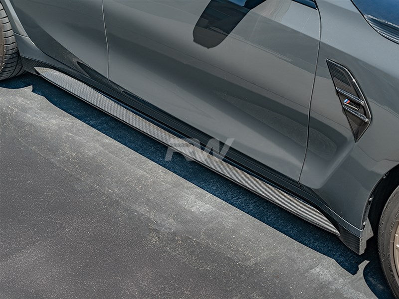 RW Carbon - Carbon Fiber Side Skirt Extensions - BMW G80 M3