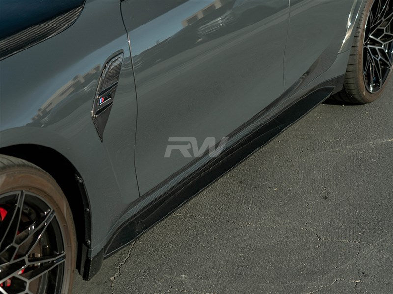 RW Carbon - Carbon Fiber Side Skirt Extensions - BMW G80 M3