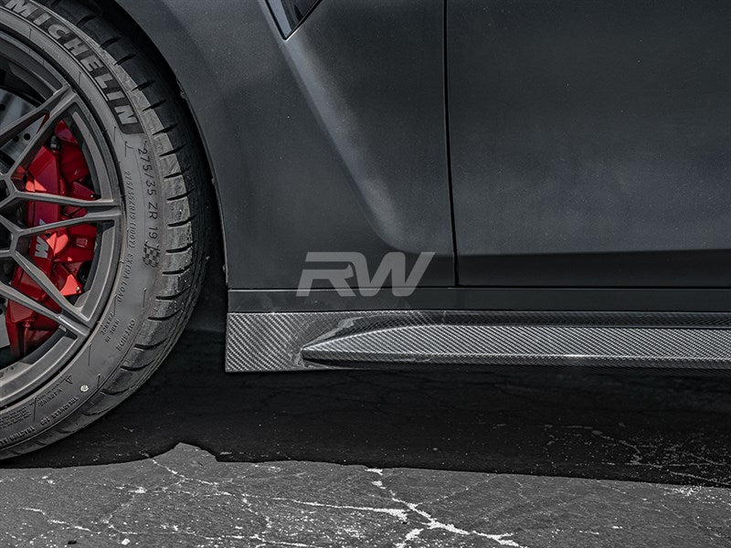 RW Carbon - Carbon Fiber Side Skirt Extensions - BMW G80 M3