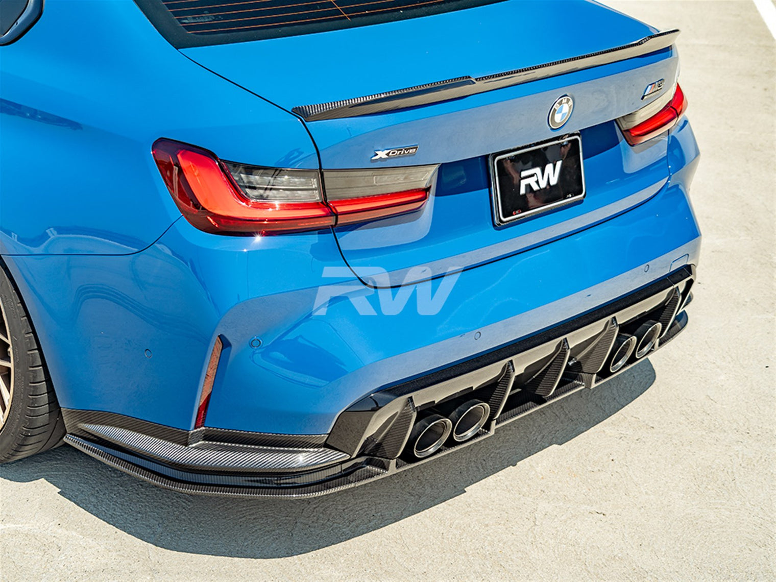 RW Carbon - RWS Carbon Fiber Lower Diffuser - BMW G80 M3
