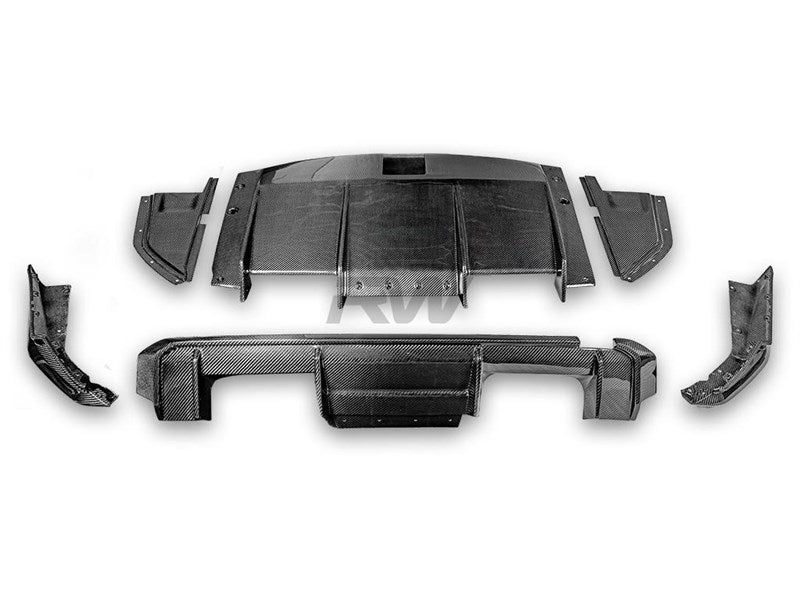RW Carbon - Carbon Fiber GTX Rear Diffuser/Undertray - BMW G80 M3