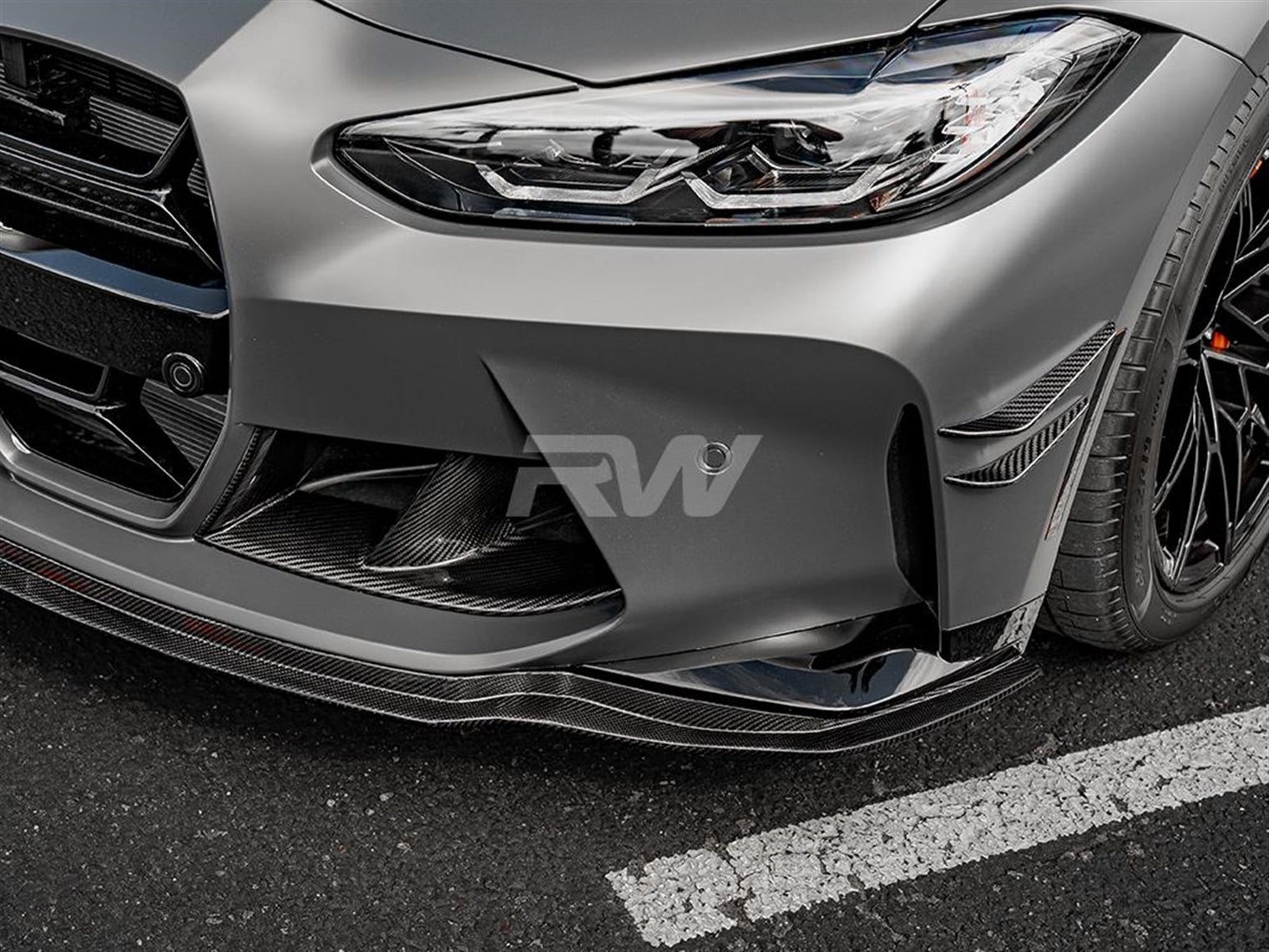 RW Carbon  - RWS Carbon Fiber Front Lip - BMW G8X M3/M4