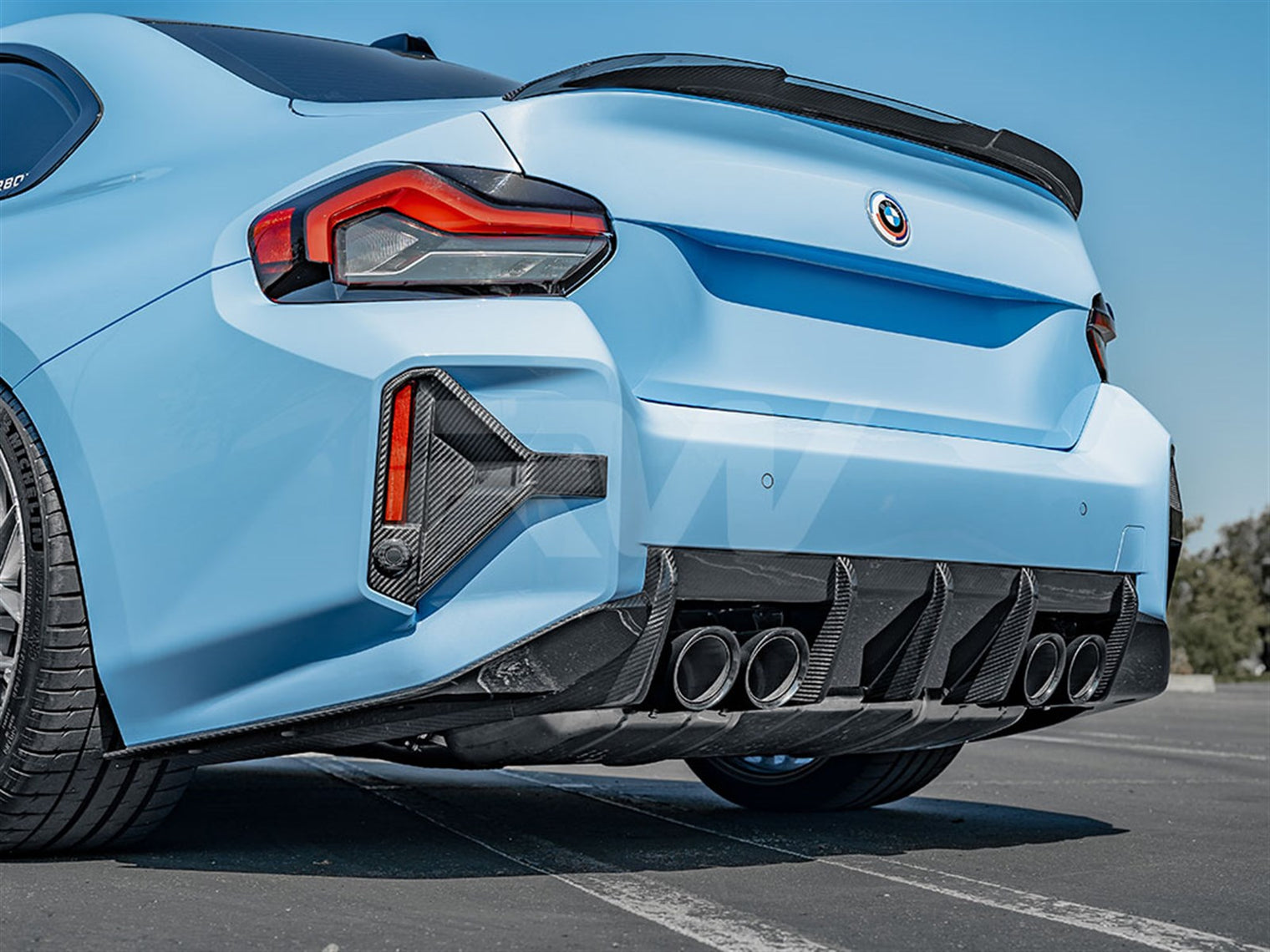 RW Carbon - RWS Dry Carbon Fiber Performance Rear Decklid Spoiler - BMW G87 M2