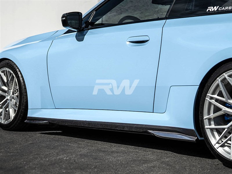 RW Carbon - Carbon Fiber GTX Side Skirt Extensions - BMW G87 M2