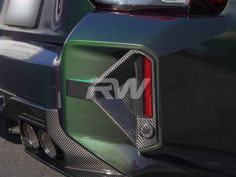 RW Carbon - Carbon Fiber DTM Rear Reflector Trim - BMW G87 M2