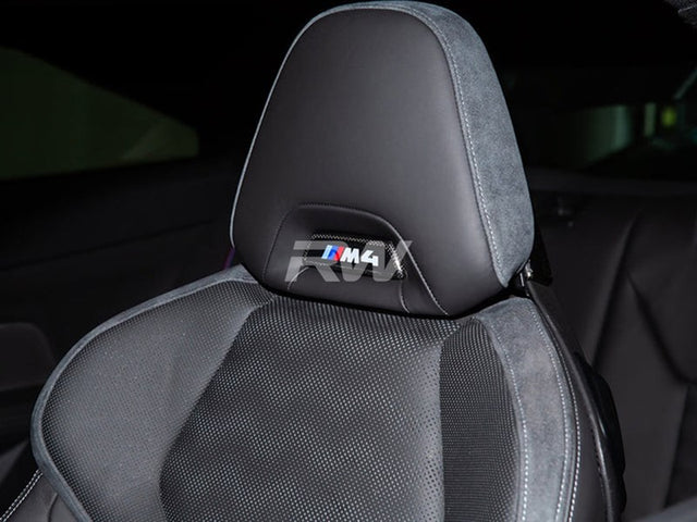RW Carbon - Carbon Fiber Front Seat Emblem Covers - BMW F/G-Chassis