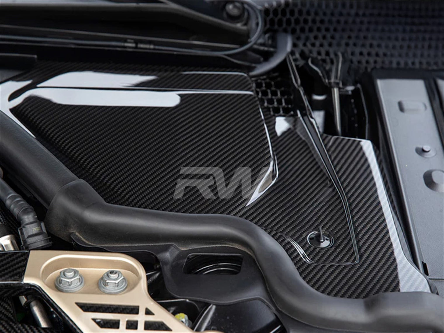 RW Carbon - Carbon Fiber Engine Cowl Panel Trim Set - BMW G8X M2/M3/M4