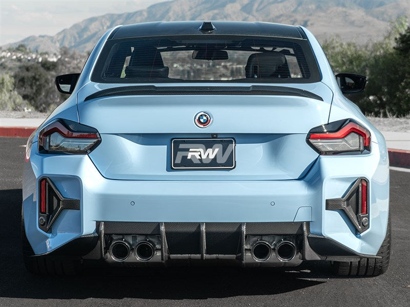RW Carbon - RWS Carbon Fiber Performance 3-Piece Rear Diffuser - BMW G87 M2