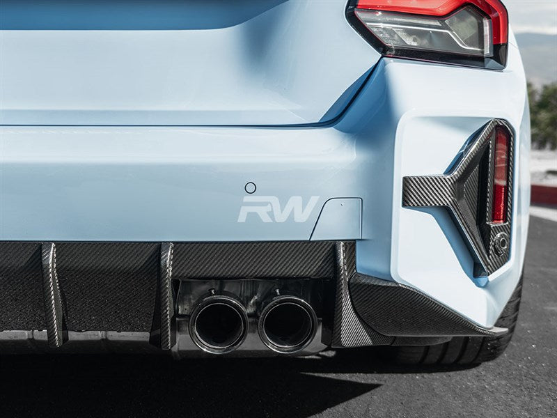 RW Carbon - RWS Carbon Fiber Performance 3-Piece Rear Diffuser - BMW G87 M2