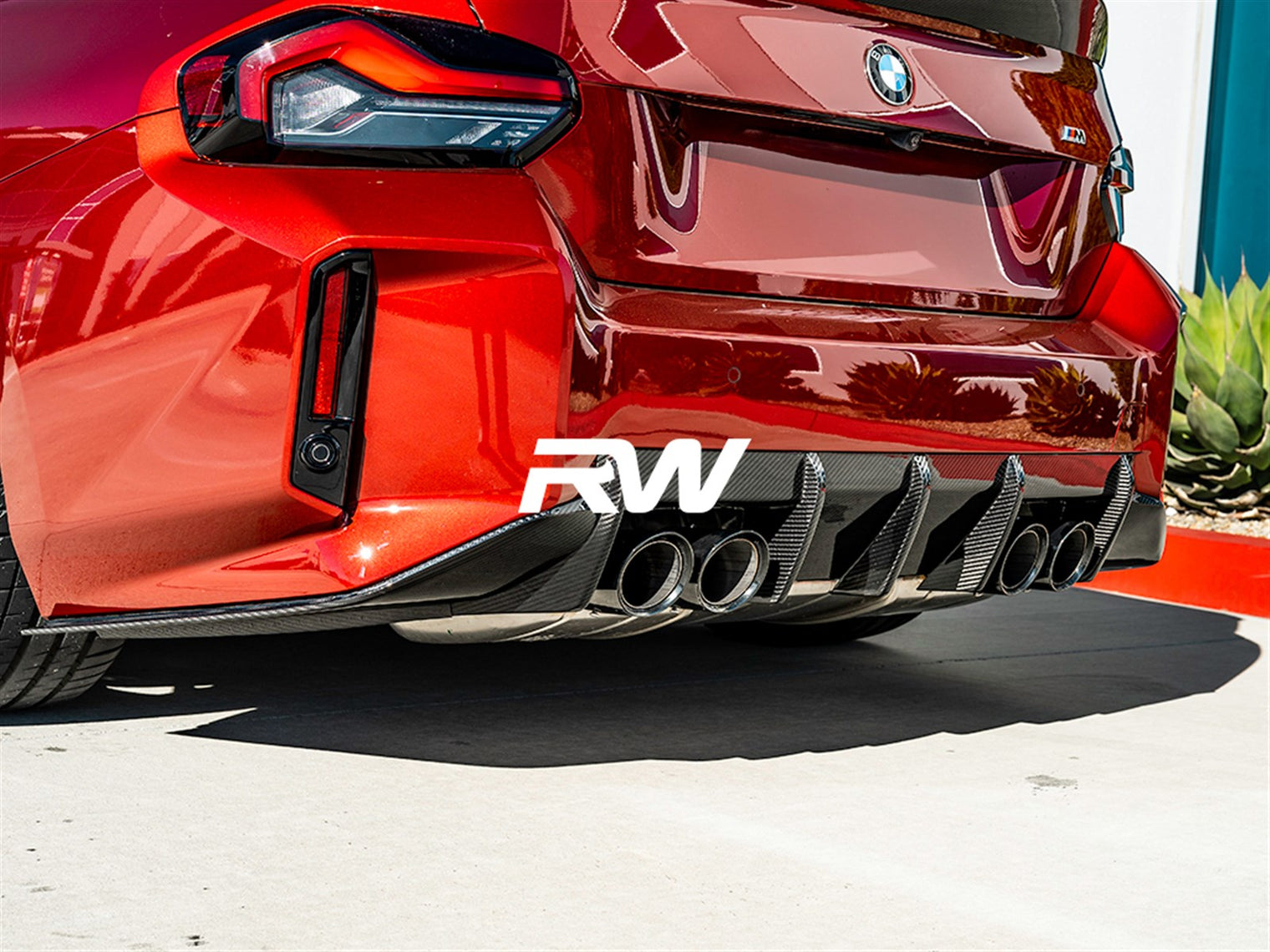 RW Carbon - RWS Carbon Fiber Performance 3-Piece Rear Diffuser - BMW G87 M2