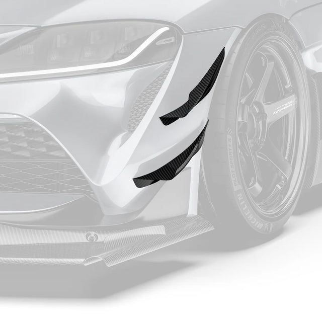 ADRO - ARD Prepreg Carbon Fiber Front Bumper Canards (for OEM Front Bumper) - Toyota GR Supra
