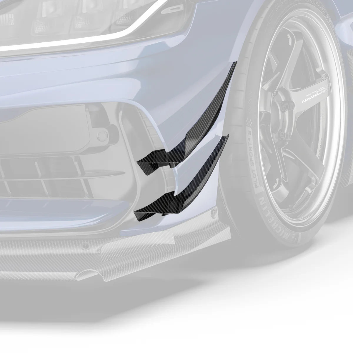 ADRO - ARD Prepreg Carbon Fiber Front Bumper Canards (for ADRO Bumper) - Toyota GR Supra