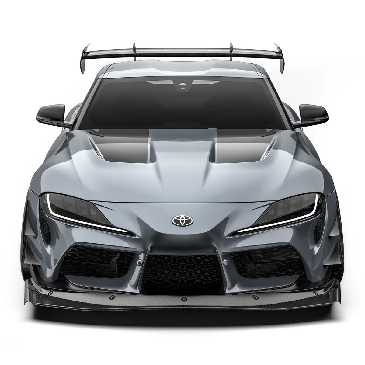 ADRO - ARD Prepreg Carbon Fiber Race Splitter (for OEM Front Bumper) - Toyota GR Supra