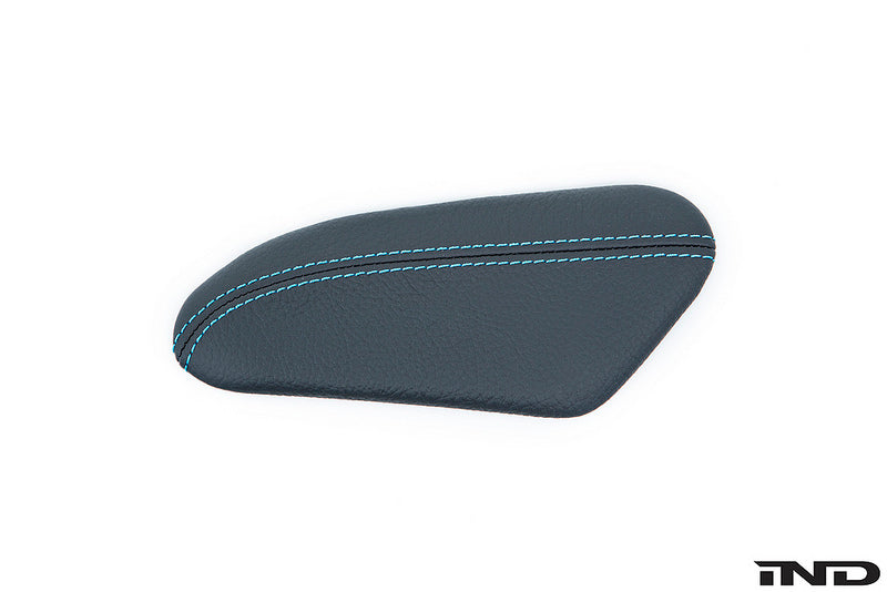 iND f87 m2 polar blue stitched leather knee pad - iND Distribution