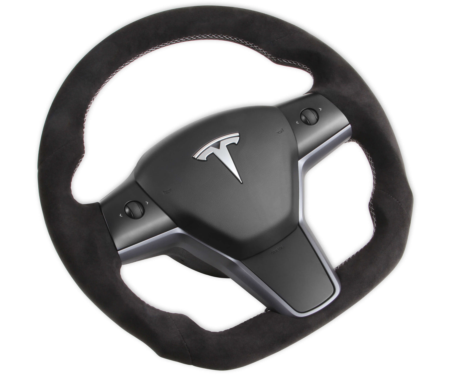 Rekudo - Alcantara Steering Wheel - Tesla Model 3/Model Y