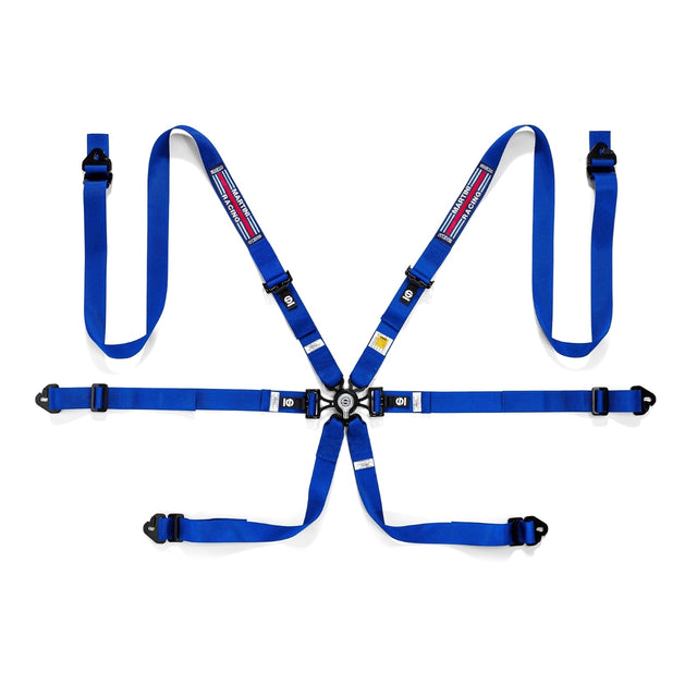 Sparco - 6-Point Martini Racing 2" Pull-Down Harness w/ Steel Adjuster