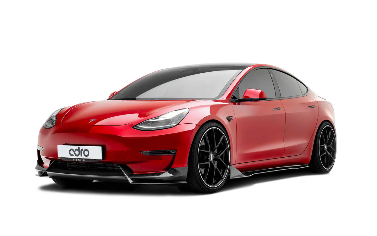 ADRO - Premium Prepreg Carbon Fiber Front Lip - Tesla Model 3 – european  auto source