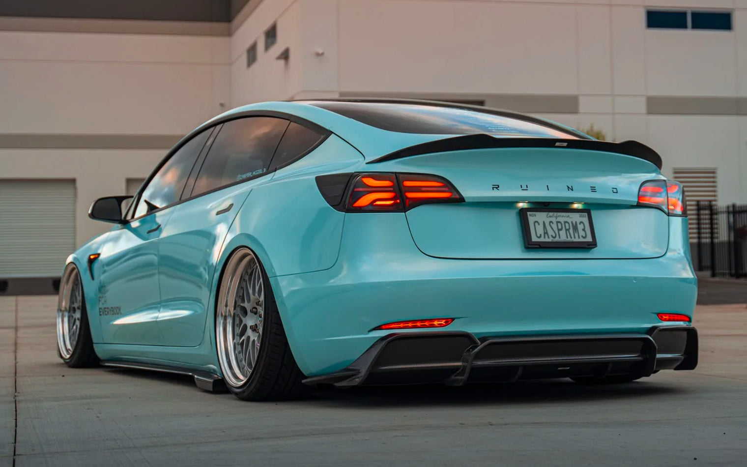 ADRO - Premium Prepreg V2 Carbon Fiber Side Skirts - Tesla Model 3