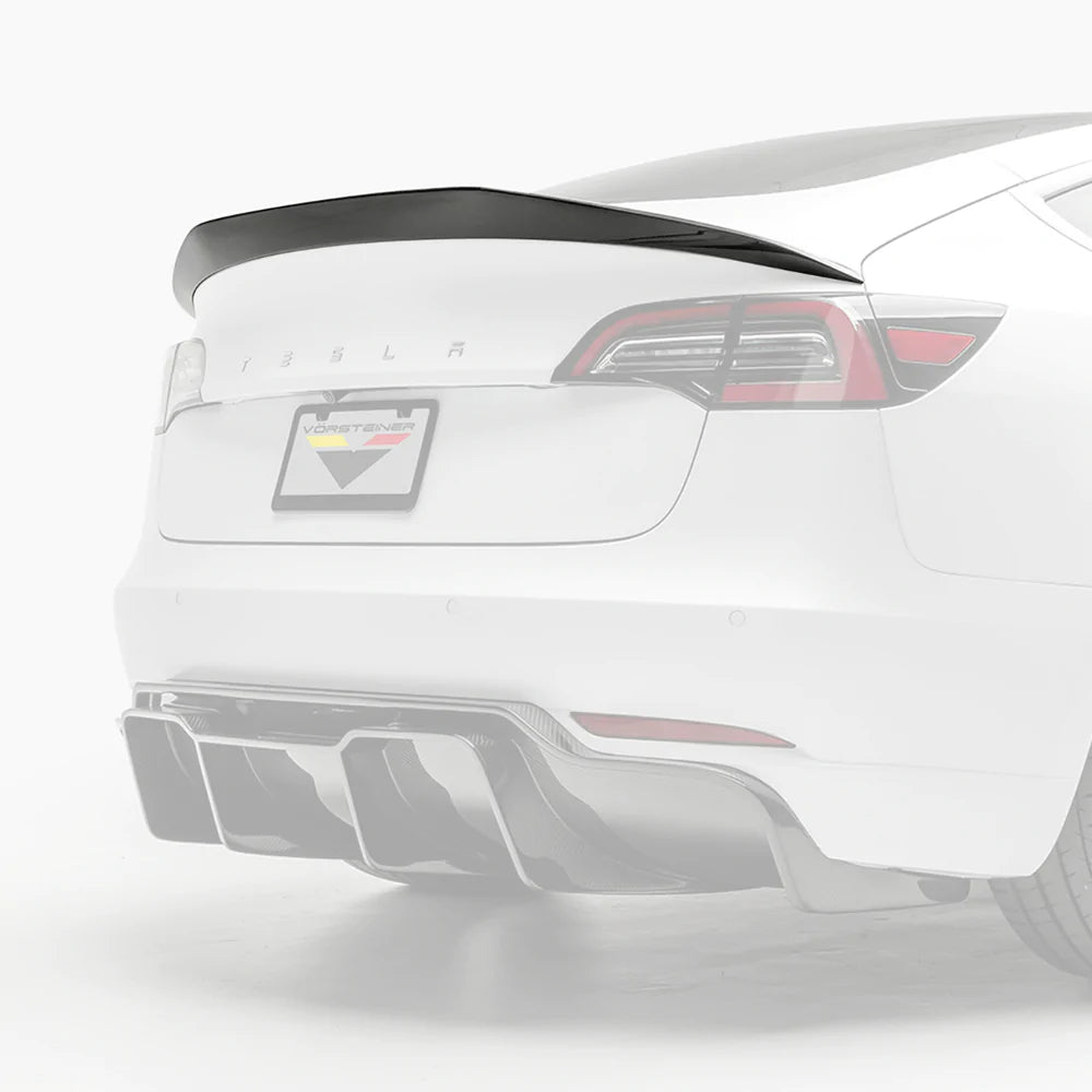 Vorsteiner - Volta Carbon Fiber Rear Decklid Spoiler - Tesla Model 3