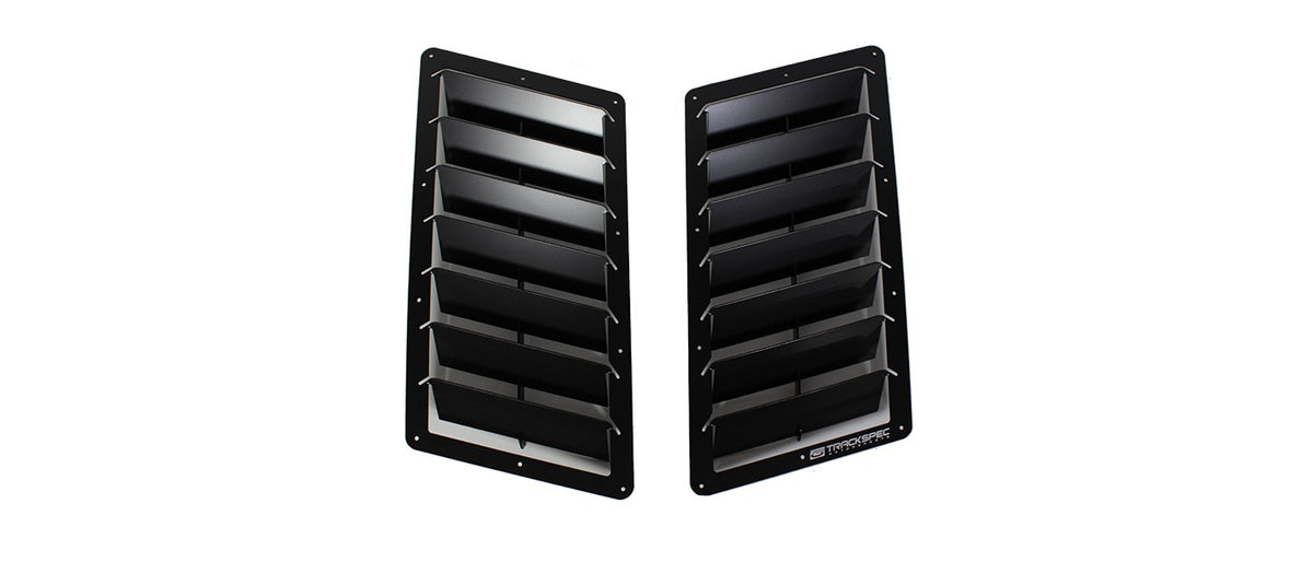 Trackspec Universal Racing Hood Louvers (15.0 x 8.0 Inch) european