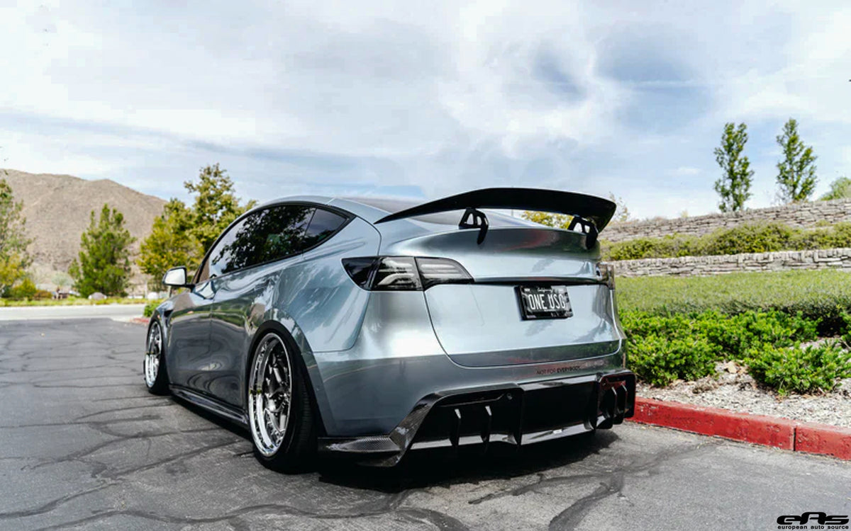 ADRO Premium Prepreg AT-S Carbon Fiber Swan Neck Wing For Tesla Model ...