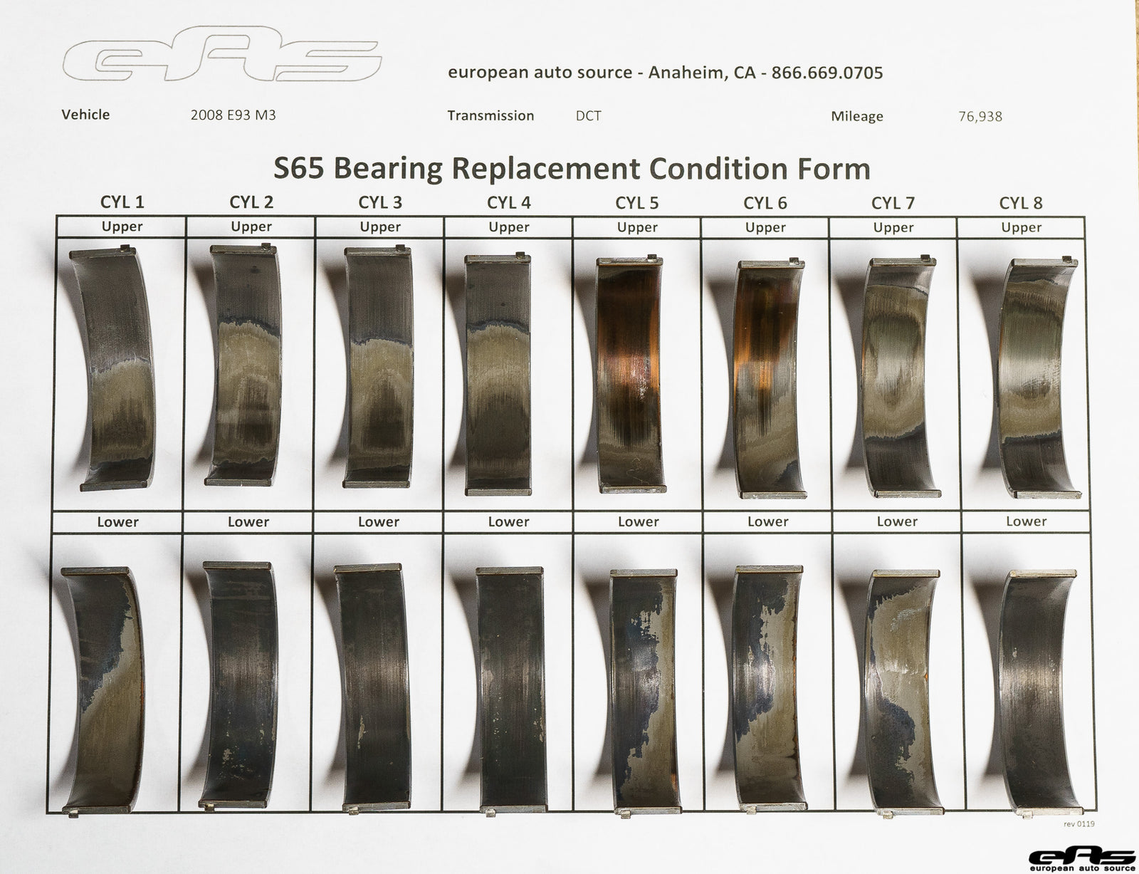 EAS BMW S65 Rod Bearing Service