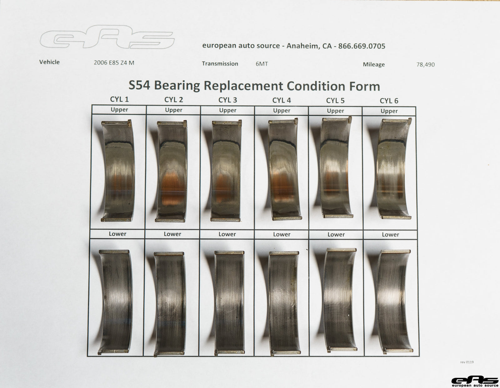 EAS - BMW S54 Rod Bearing Replacement Service