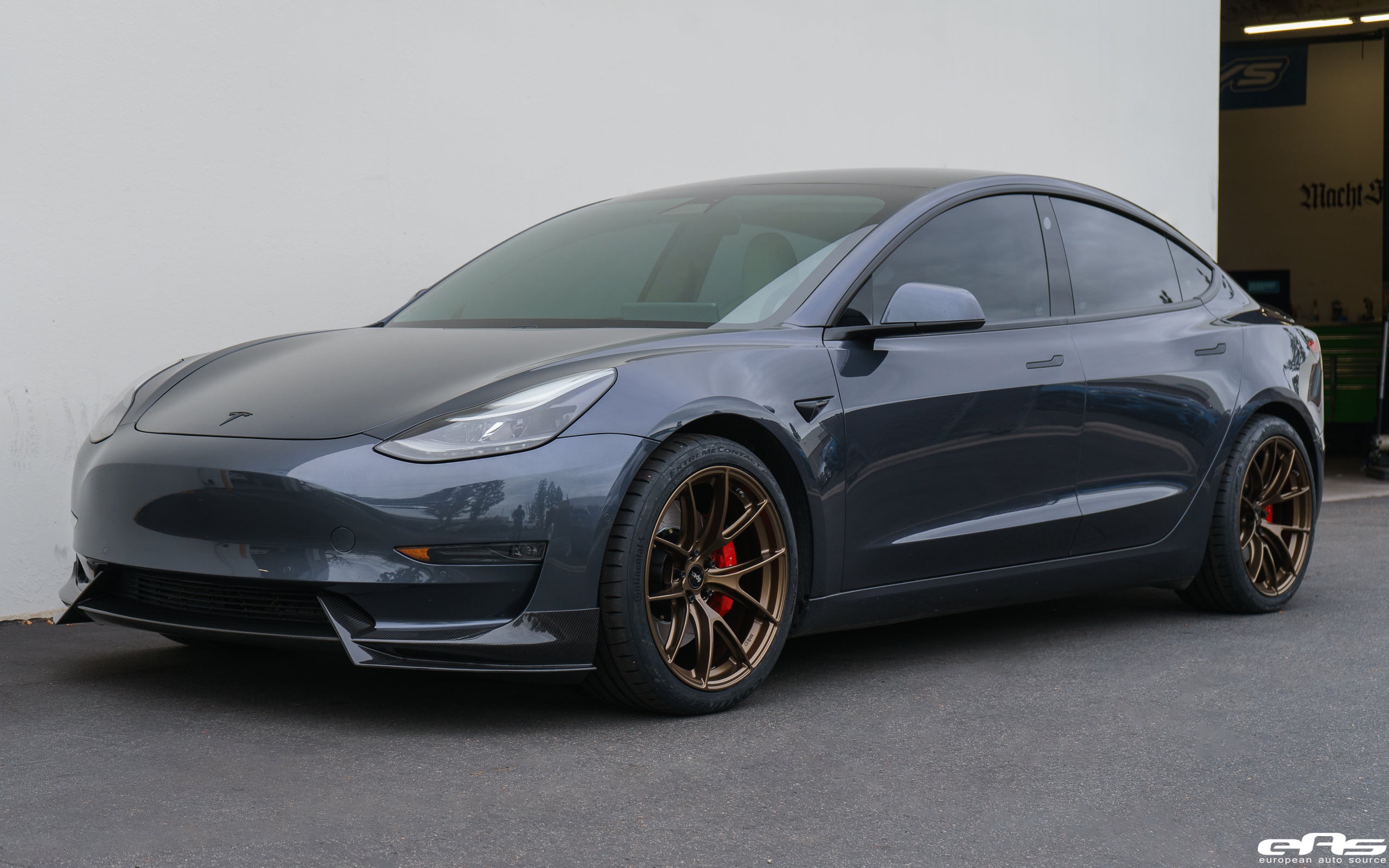 Tesla Model 3 - ADRO Carbon Fiber Front Lip & Rear Spoiler, APEX VS-5R