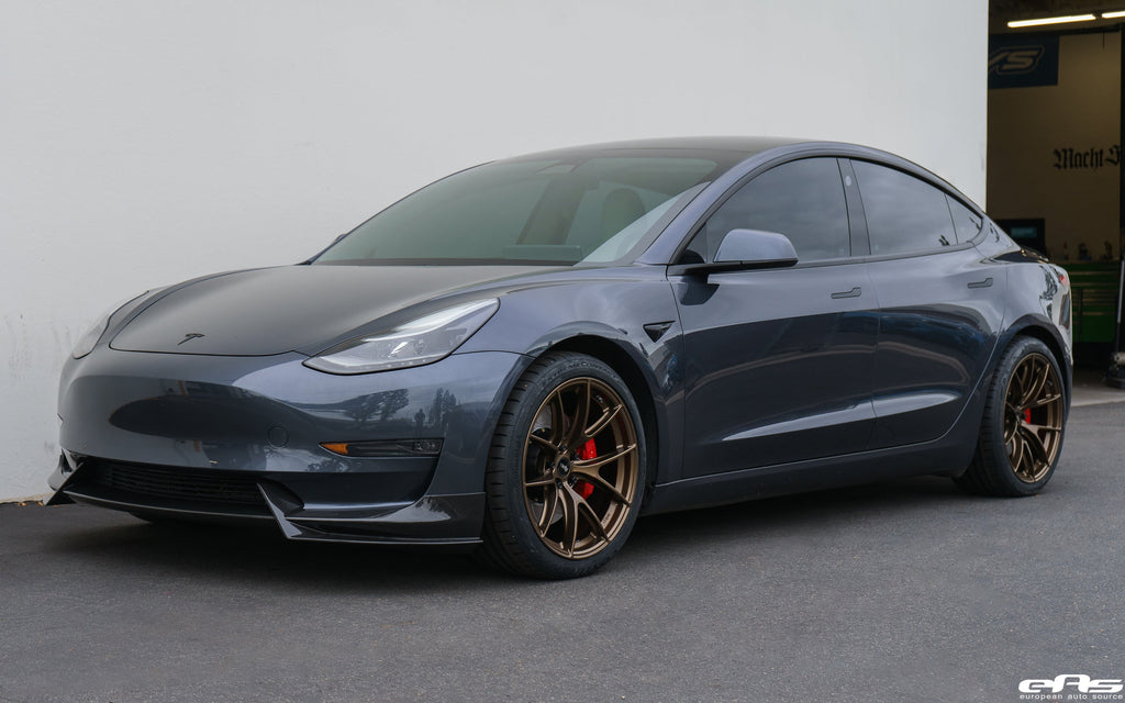 Tesla Model 3 - ADRO Carbon Fiber Front Lip & Rear Spoiler, APEX VS-5RS