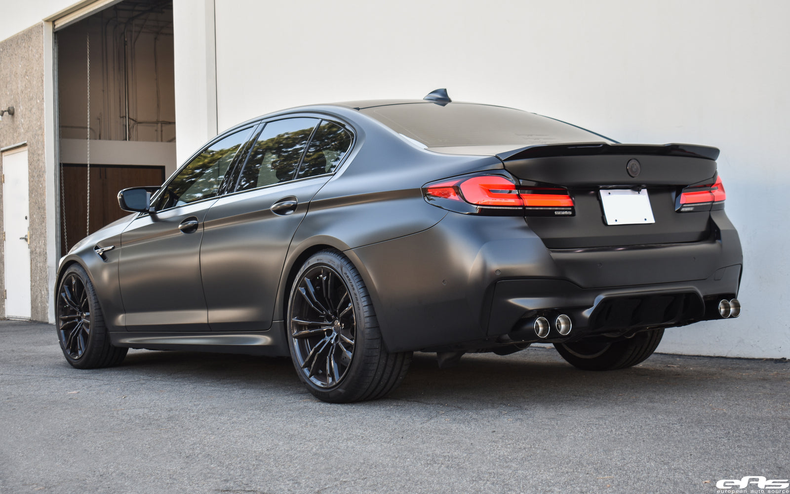 Frozen Black F90 M5 - Eisenmann Race Exhaust, H&R Lowering Springs