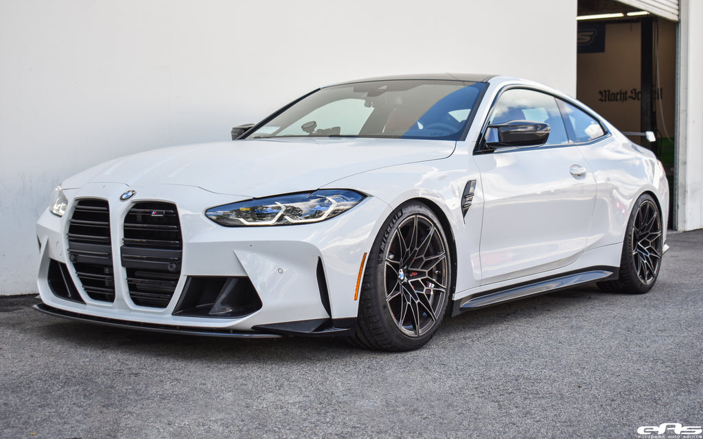 Alpine White G82 M4 Competition xDrive - Lightweight Front Lip, Macht Schnell Competition Wheel Spacers