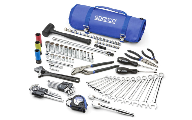Sparco 68pc Trackside Tool Roll Kit