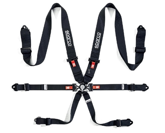 Sparco - H-3 Competition 3" 6-Point Pull-Down Harness (Steel Adjuster)
