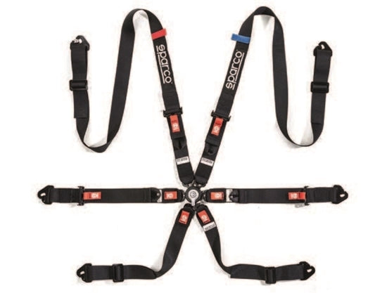 Sparco - H-3 Competition 2" 6-Point Pull-Up Harness (Steel Adjuster)
